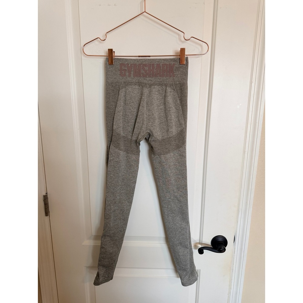 Gymshark Flex High Rise Leggings Womens Small Grey Marl‎ Seamless Contouring